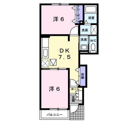 パルククレール・ササキ　Ａの間取り