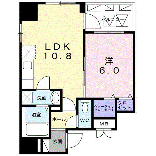 カナン　クロエ　門前仲町の間取り