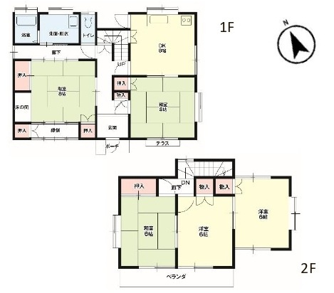 中古戸建　深谷市田中595-1（期間限定現況販売）の間取り