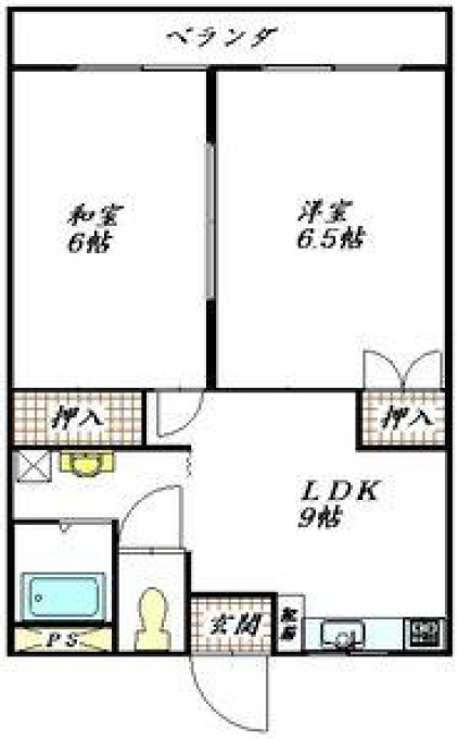 フラットヒルズの間取り