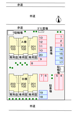 【駐車場】 | ベル・カーサ　Ａ | 駐車場