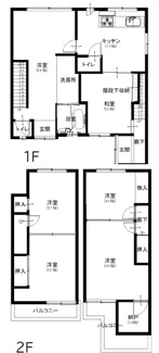 【間取り】 | 川西市加茂５丁目　連棟２戸