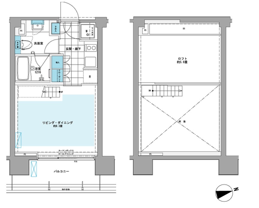 プライムアーバン芝浦LOFTの間取り|★間取り図★