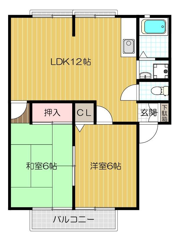 ハイツカトレア　Dの間取り