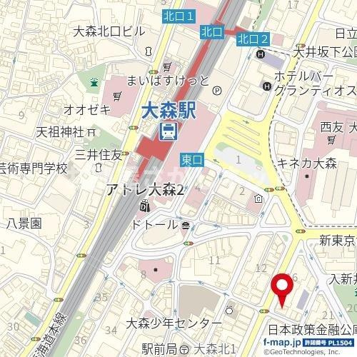 シンシア大森セカンドステージ【おとり物件なし】#学生・社会人にオススメ！初期費用分割払いOK！の地図