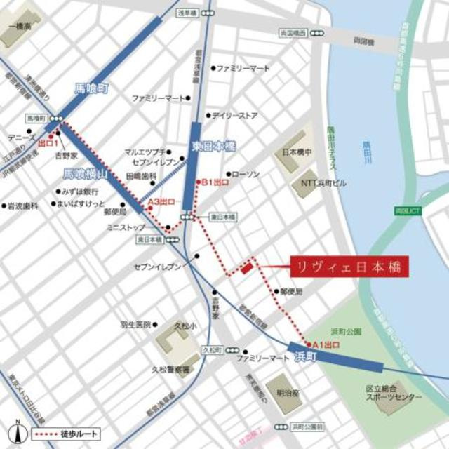 リヴィェ日本橋の地図