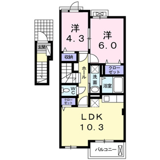 【間取り】 | ペンディエンテ　Ａ