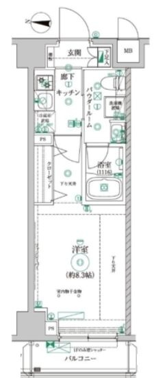 レアライズ清澄白河の間取り