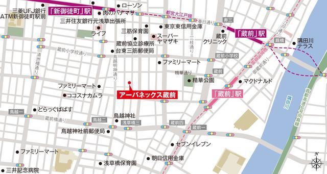 アーバネックス蔵前の地図