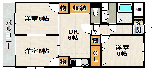 第２吉住マンションの間取り