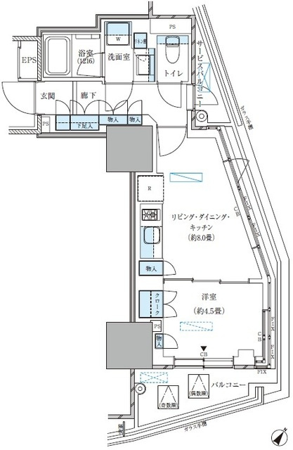 パークアクシス五反田スカイタワーの間取り