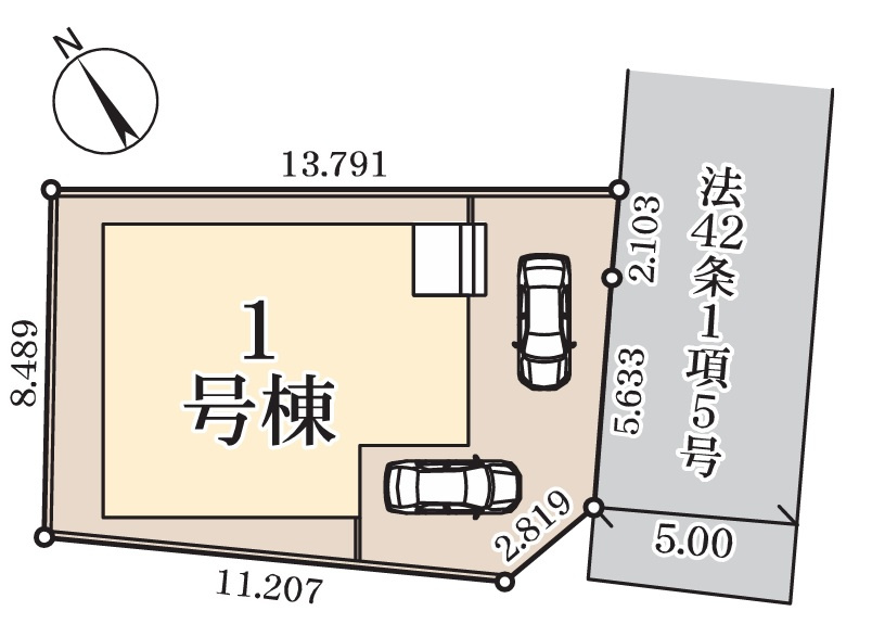 千葉市若葉区貝塚2丁目の区画図