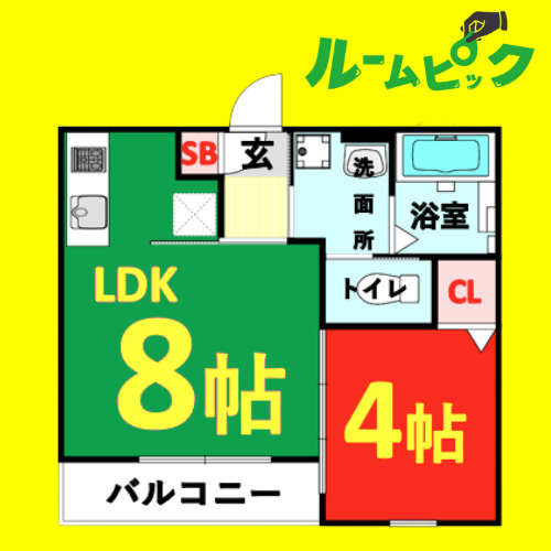 クラムズ黄金　名古屋市賃貸　仲介手数料無料の間取り