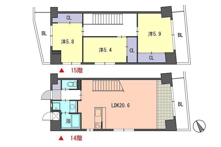 レジデンス住吉の間取り