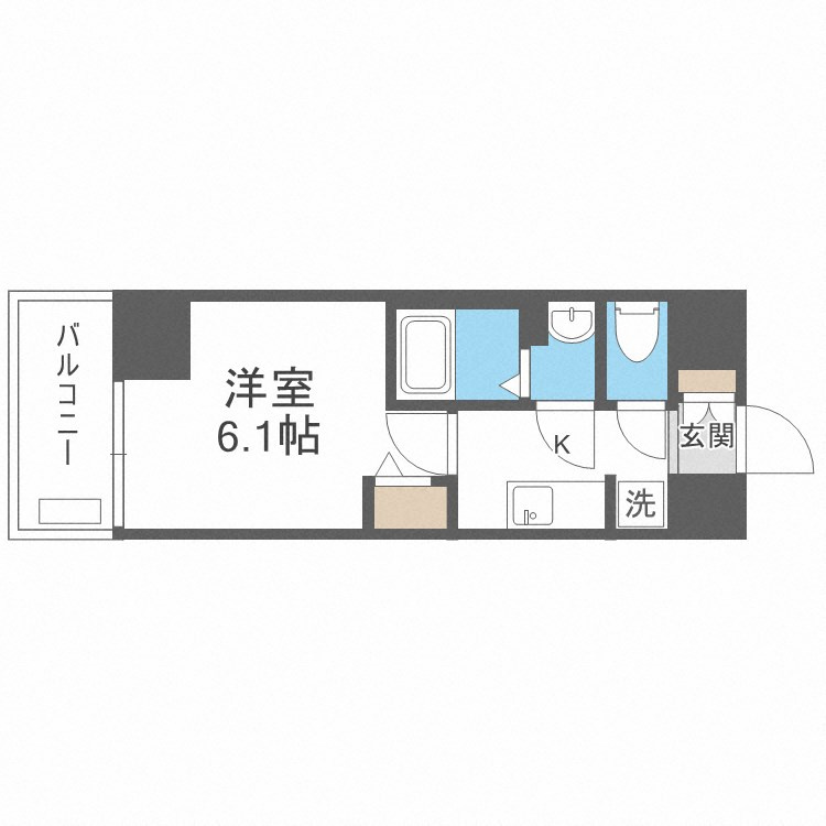 プレサンス天満橋ヴェルエラの間取り