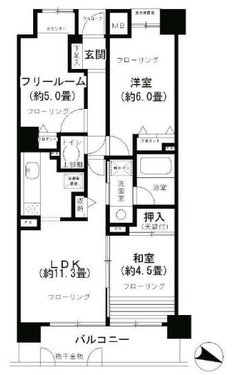 エスリード六甲第２の間取り