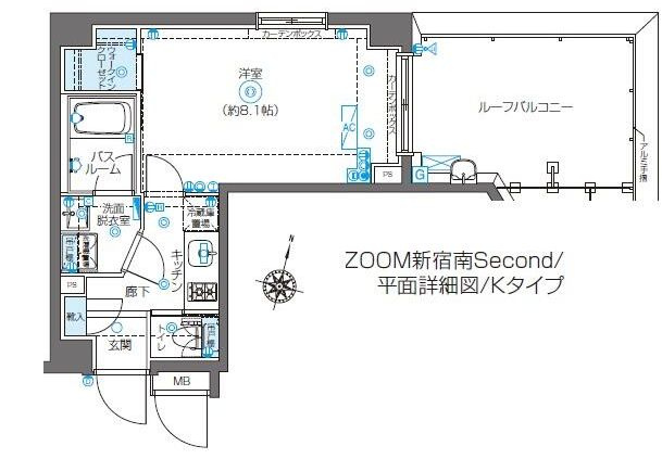 ＺＯＯＭ新宿南Ｓｅｃｏｎｄの間取り