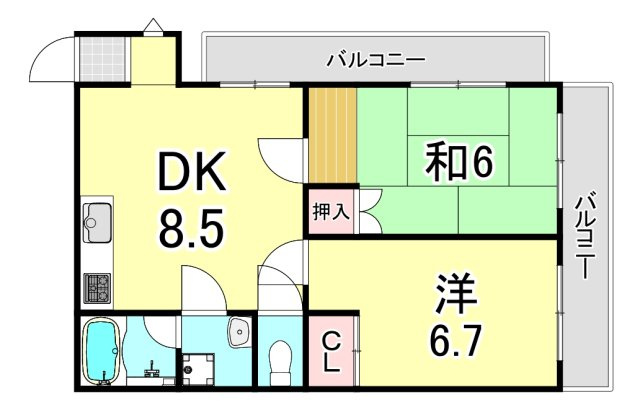 西宮ハイムⅣの間取り
