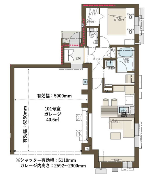 La casa Ashiyagawa Baseの間取り