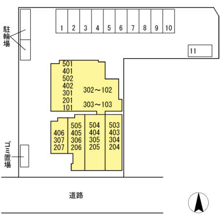 フィーノ武蔵小杉の区画図