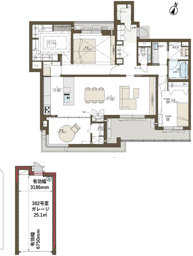 La casa Ashiyagawa Baseの間取り
