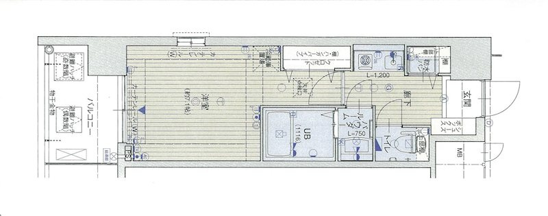エイペックス心斎橋東の間取り
