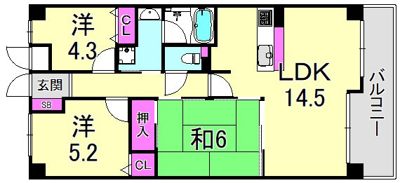 ストリームサイド甲子園の間取り