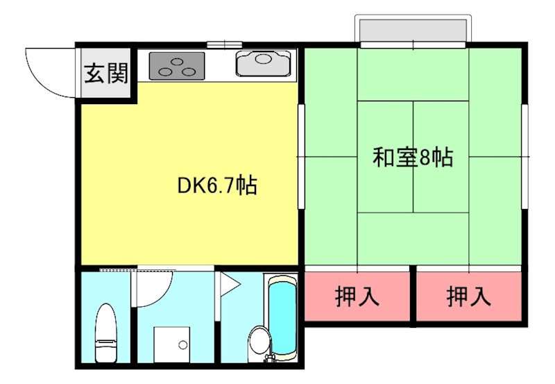 クスチュウ旗塚通の間取り
