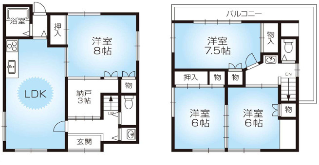 天神町５丁目貸家の間取り