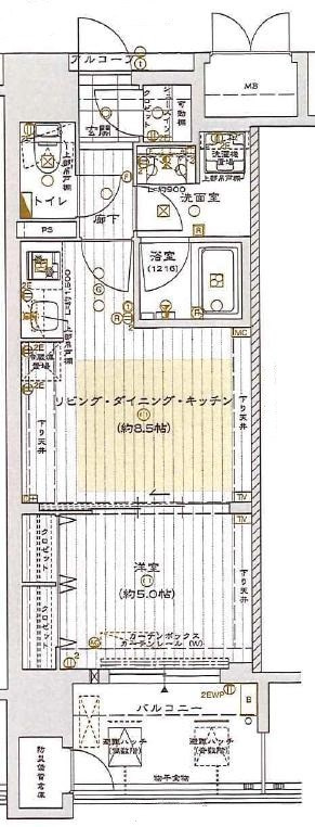 ラシュレ神戸三宮の間取り