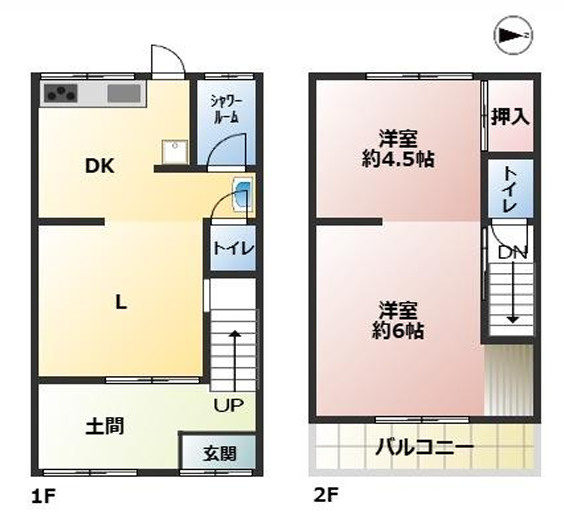 湊山町貸家の間取り