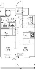 S-RESIDENCE博多駅東awesomeの間取り