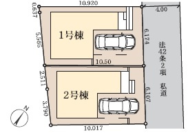 習志野市谷津5丁目の区画図