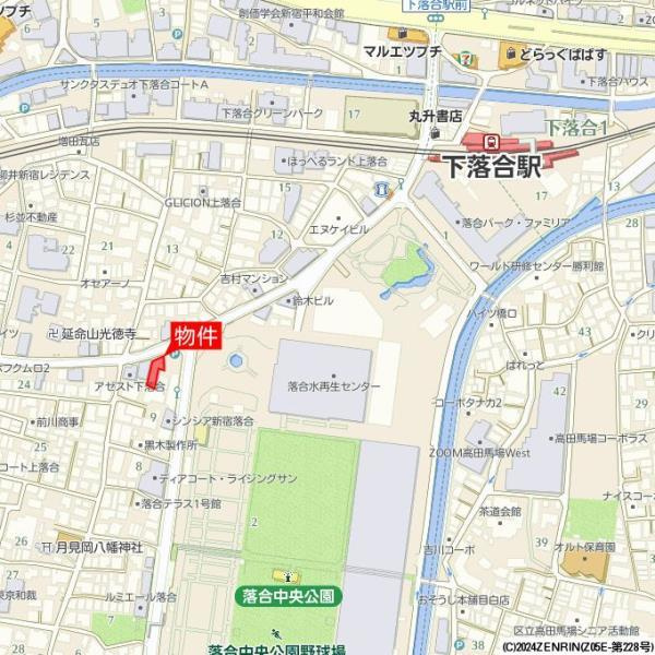 グランメール落合の地図