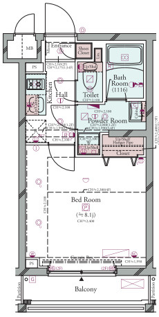 コンシェリア馬込 ＴＨＥ ＲＥＳＩＤＥＮＣＥの間取り