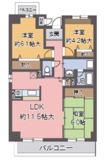 ソアール門戸荘の間取り
