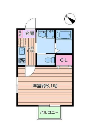 松戸市樋野口のアパートの間取り