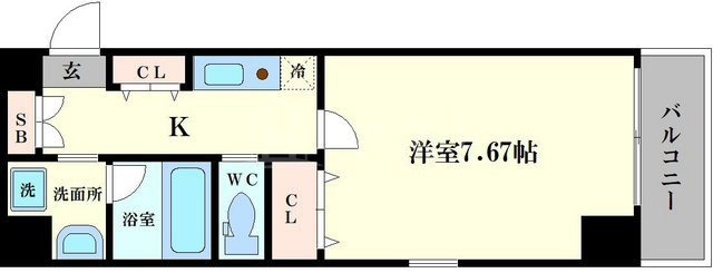プレジール靭公園の間取り