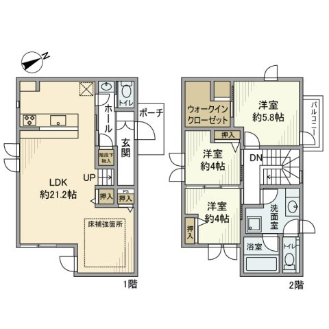 中和泉戸建の間取り