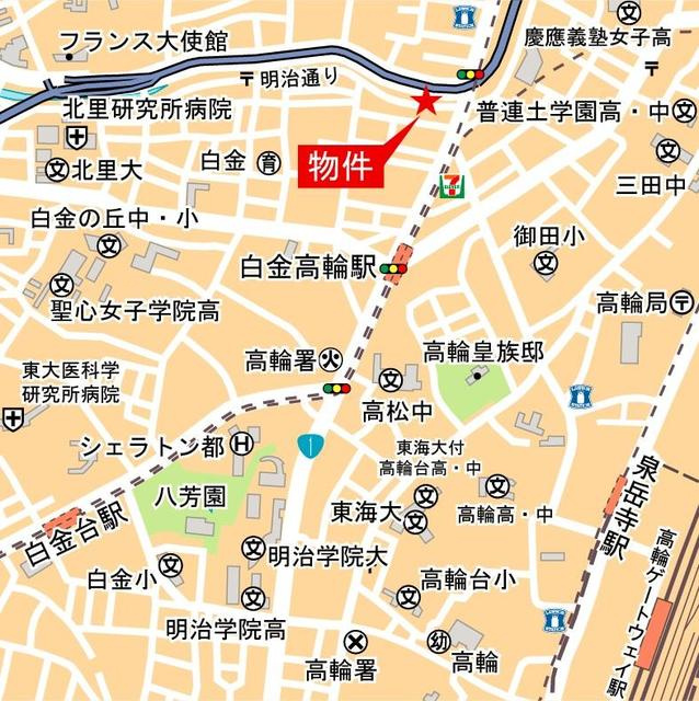 ＳＨＩＲＯＫＡＮＥ　Ｔｈｅ　ＳＫＹ　Ｅ棟の地図