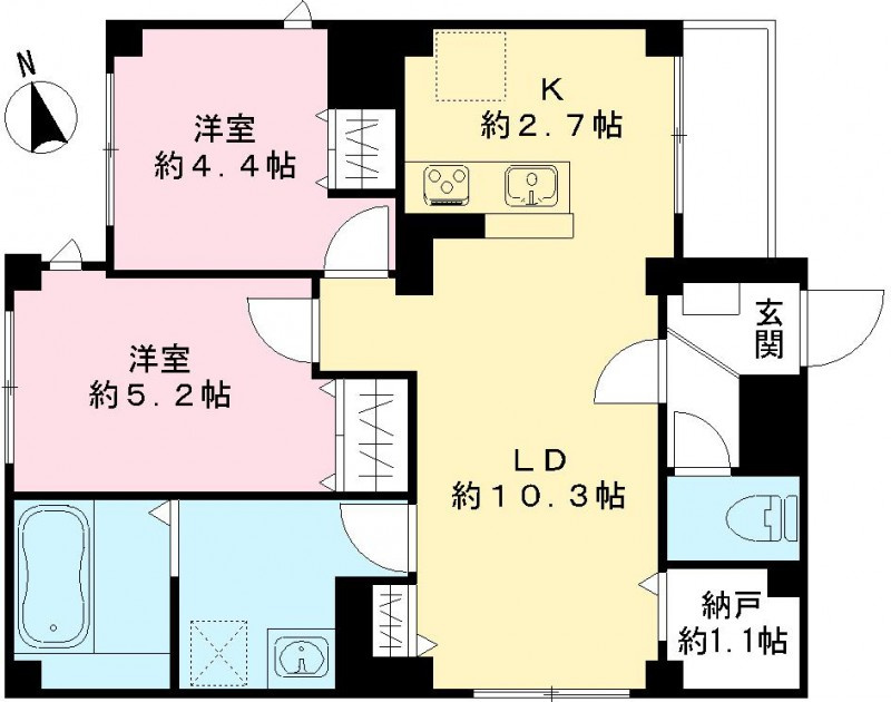 クレア　ネストの間取り