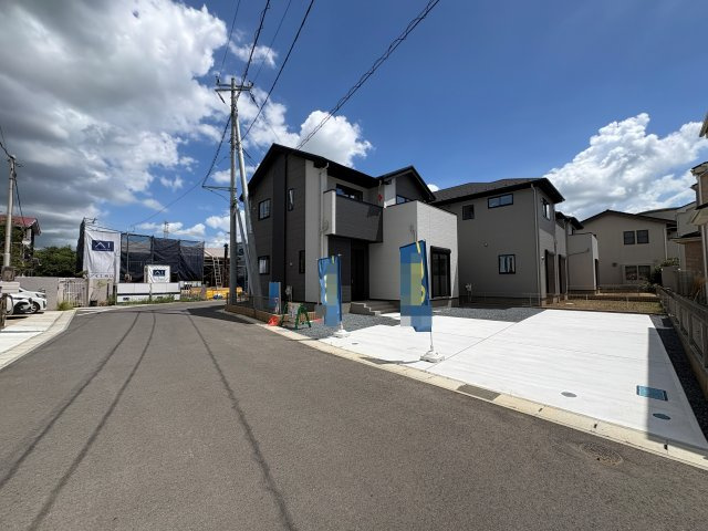 柏市大室　全18区画の前面道路含む現地写真