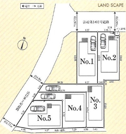 新座市野寺1丁目　新築一戸建　西武池袋線　ひばりヶ丘の区画図