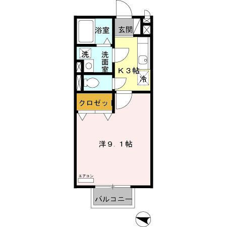 メゾンまるえの間取り