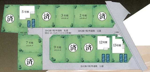 【仲介手数料無料】所沢市中富全１３棟１２号棟　所沢市の不動産なら西武ハウジングの区画図