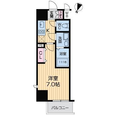 グランルージュ中之島南の間取り|グランルージュ中之島南　開放感ある間取り