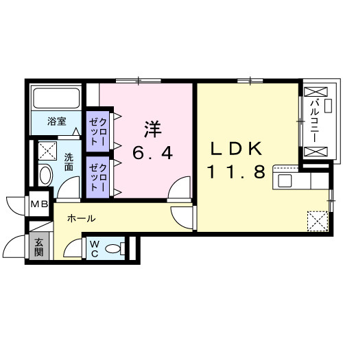 カレント　ヴィラ　希の間取り
