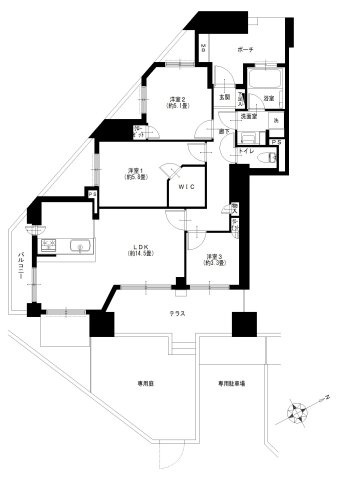 中野区本町１丁目の中古マンションの間取り