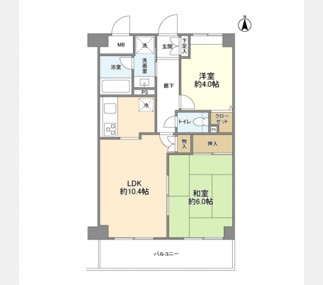 【間取り】 | 北糀谷コート | 間取