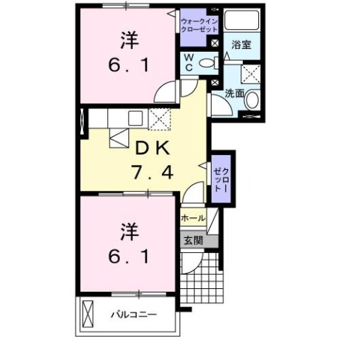 サウスメロウ　Ａ棟の間取り
